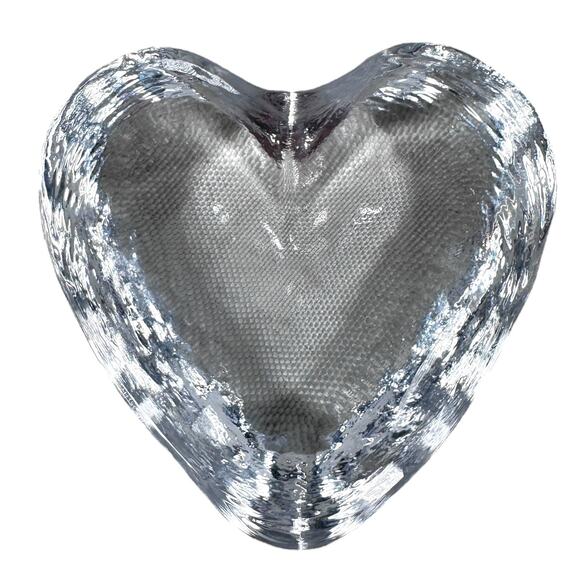 Simon Pearce Highgate Heart Shaped Glass Paperweight Small Signed Collectible - Picture 2 of 6